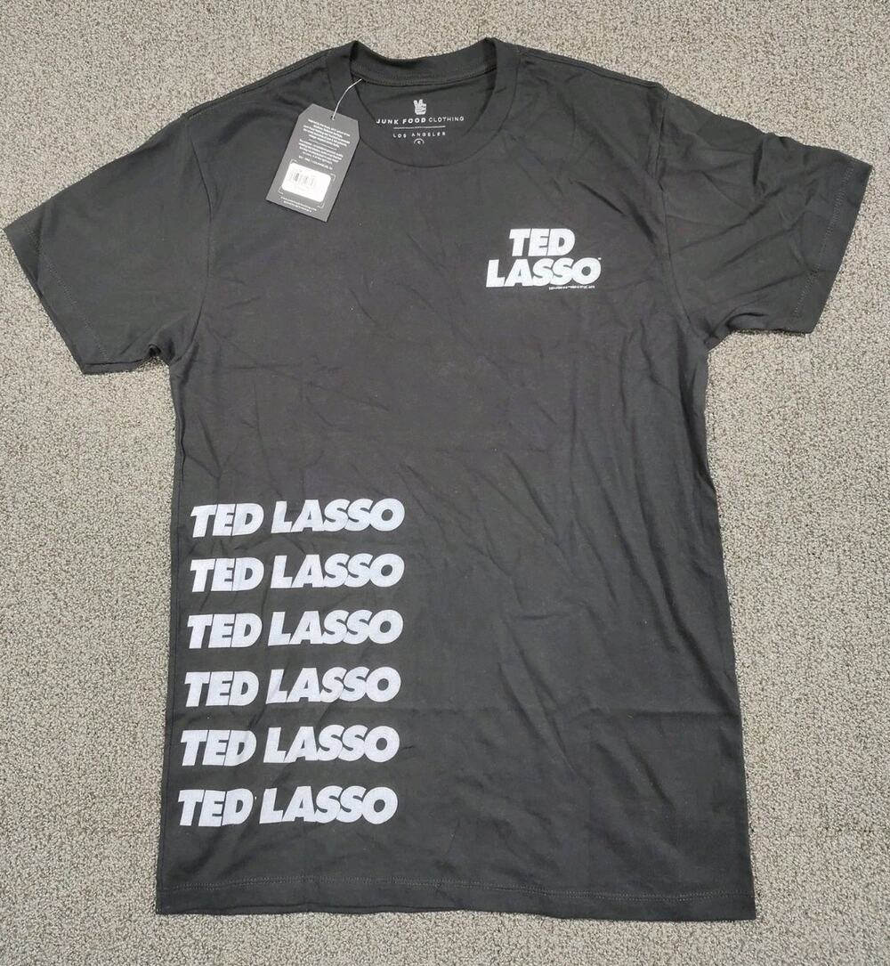 New Ted Lasso Black Short Sleeve T-Shirt Men's Size S Junk Food Clothing